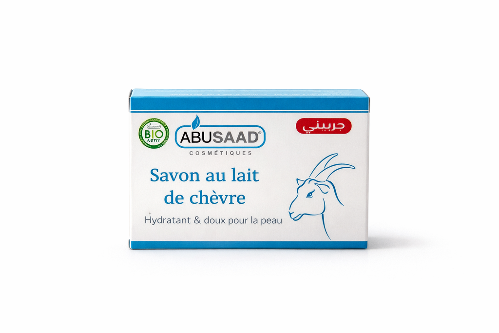 Savon lait de Chèvre ABUSAAD Hydratant et doux pour peau sèche à sensible -100gr-