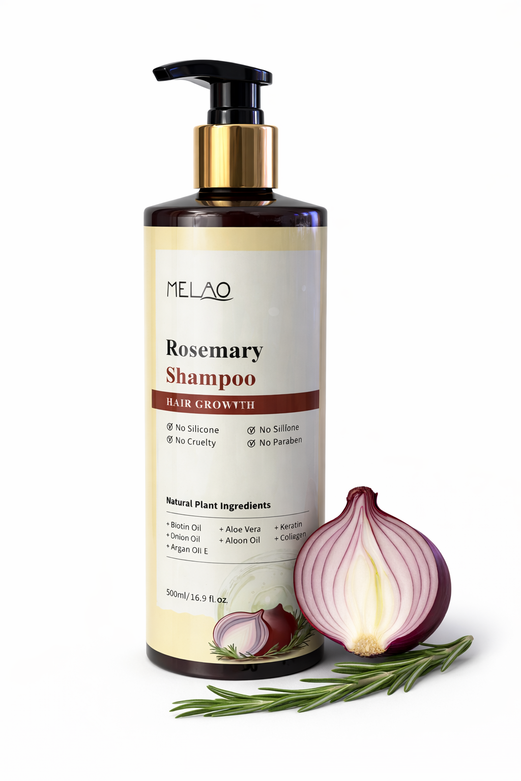 Shampoing Oignons Rouges et Romarin-500ml format XL