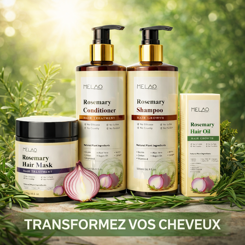 Pack XL Routine capillaire Oignon rouge et romarin- Force, pousse et vitalité du cheveux