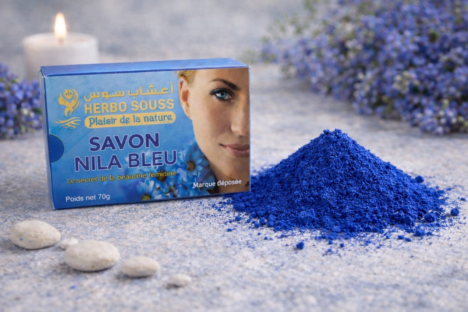 Savon Nila Bleu– Éclat, Douceur & Soin Traditionnel