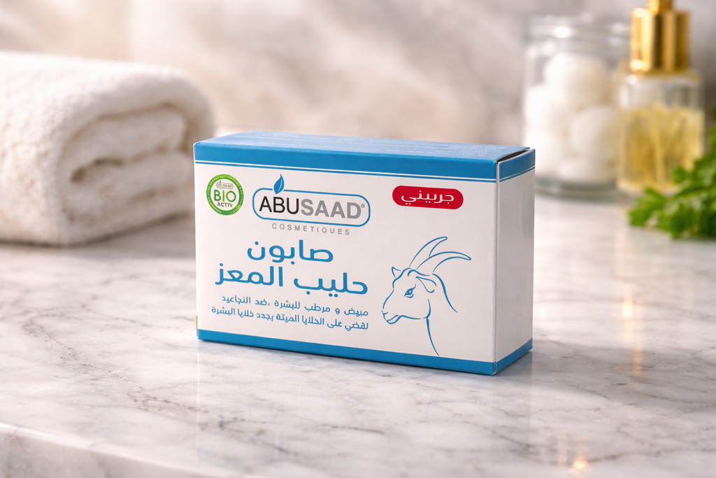 Savon lait de Chèvre ABUSAAD Hydratant et doux pour peau sèche à sensible -100gr-