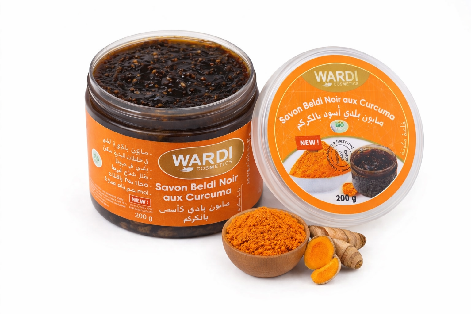 Savon noir Beldi  au curcuma