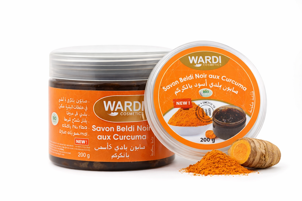 Savon noir Beldi  au curcuma