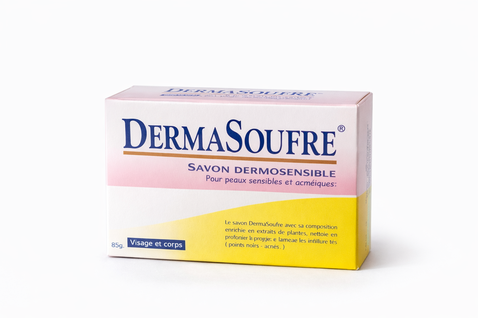 Dermasoufre Savon Dermosensible pour Peaux Sensibles et Acnéiques Visage