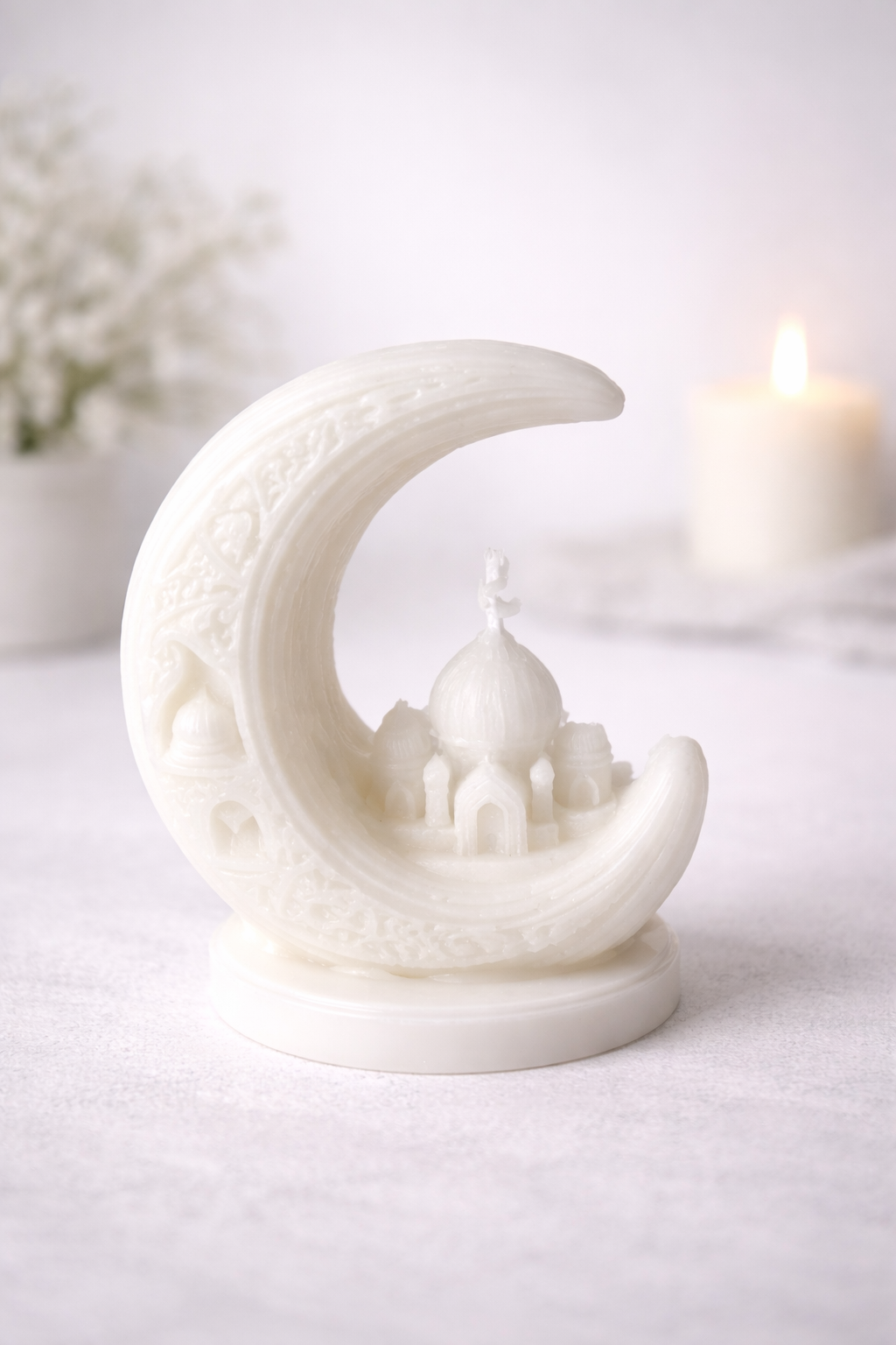 Bougie artisanale croissant de lune