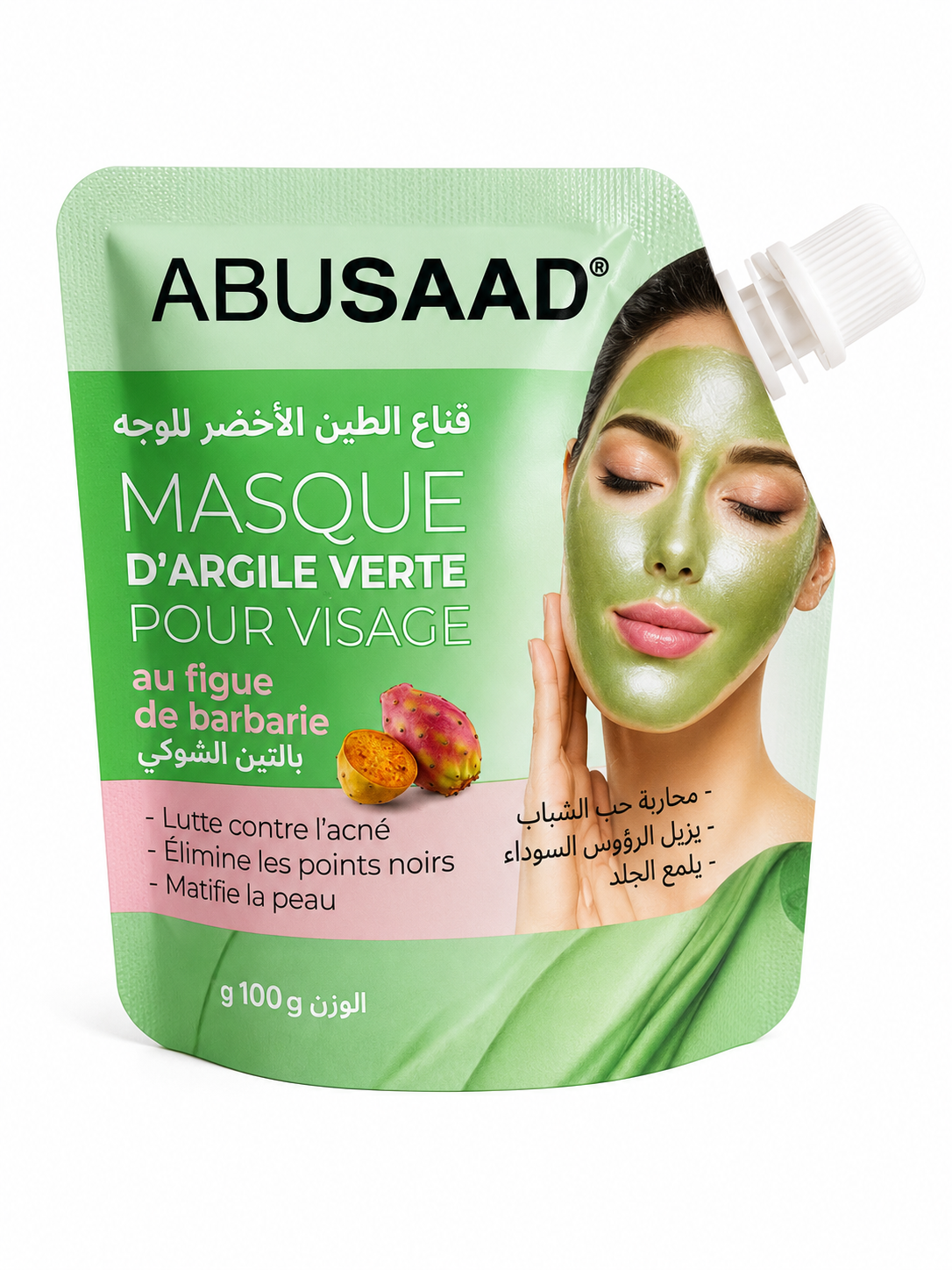 Masque d’Argile Verte pour le Visage – Abusaad