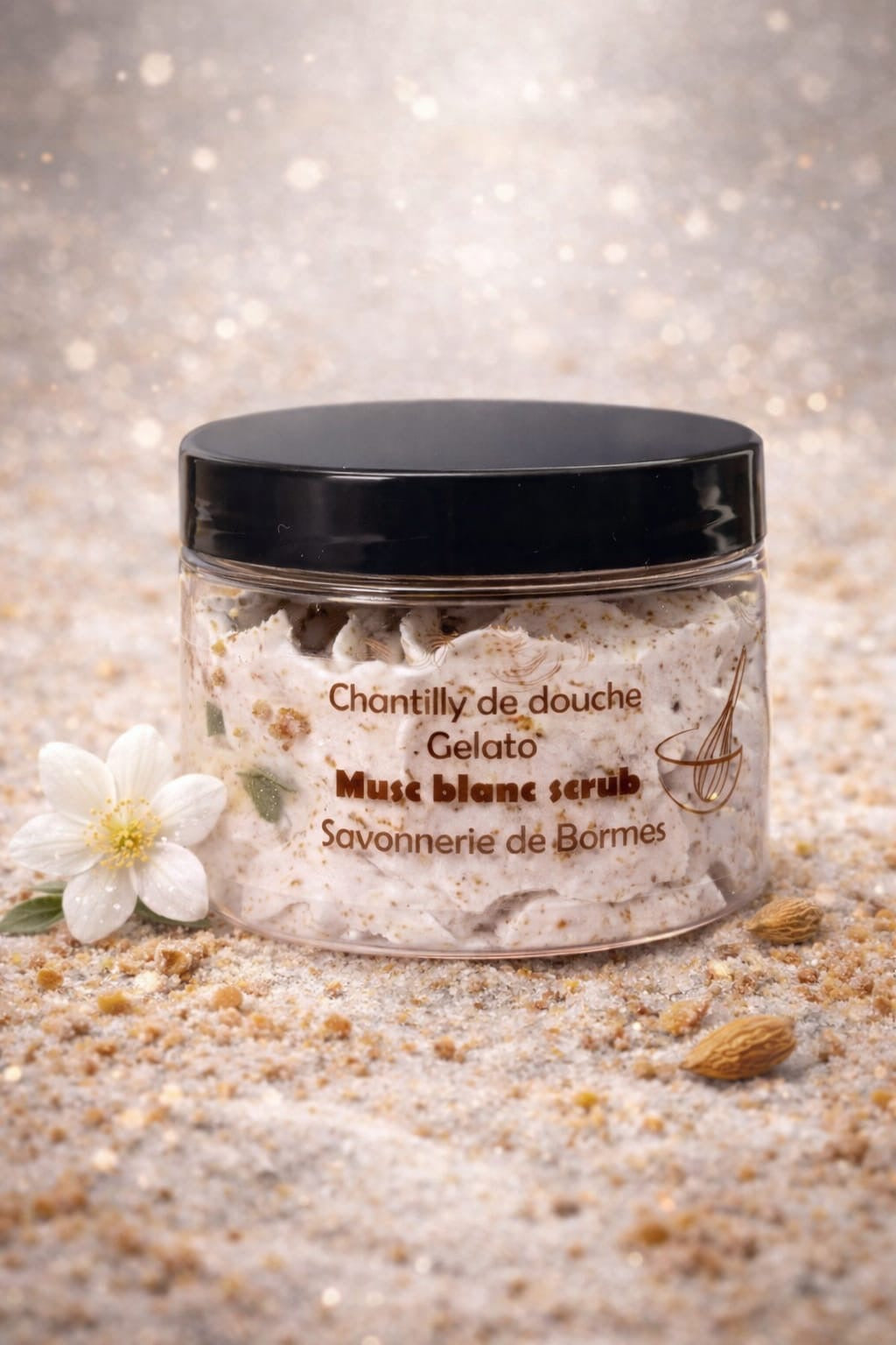Scrub Chantilly de douche au Musc Blanc